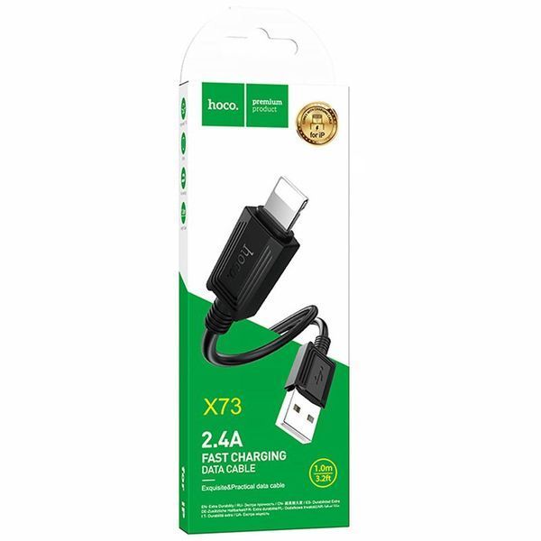 Дата кабель Hoco X73 Ferry USB to Lightning 2.4A (1m) 85497 фото