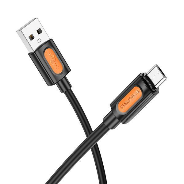 Дата кабель Borofone BX114 Structure USB to MicroUSB 2.4A (1m) 76766 фото